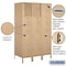 Salsbury Industries 4 Tier Metal Locker, 54"Wx78"Hx21"D, 12 Door, Tan, Unassembled 18-54361TN-U - alternate 4